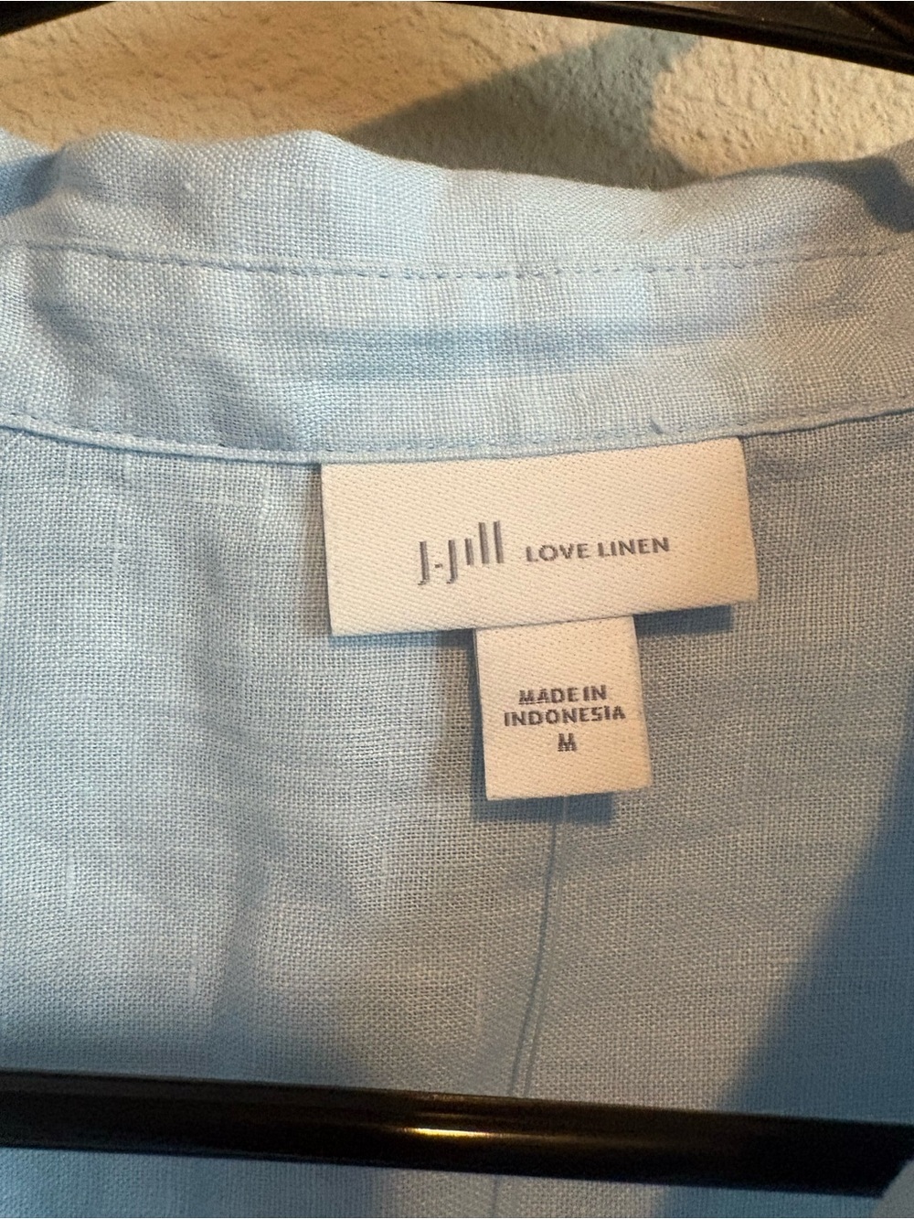 J. Jill Pale Blue Linen Button-Down Shirt - Picture 3 of 4